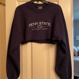 Penn State Navy Cropped Crew Neck